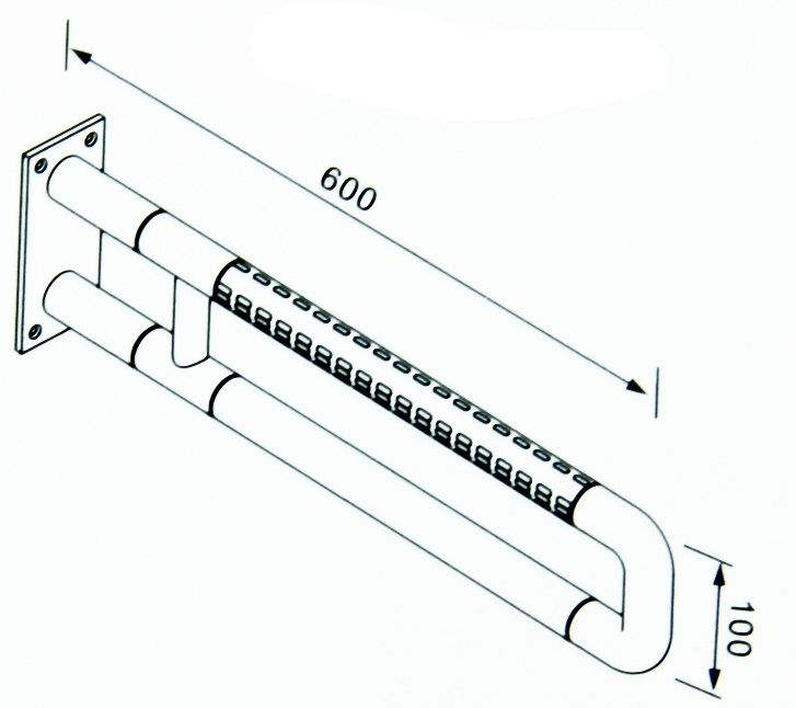 Mâner cada drept 60 cm